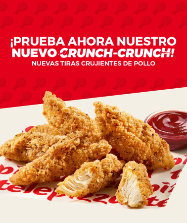 Prueba nuestras nuevas tiras crujientes de pollo.